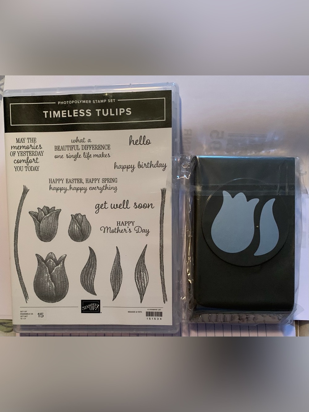 Stampin' Up! Timeless Tulips 🌷 Stamps & Punch Bundle. Punch New In Pkg